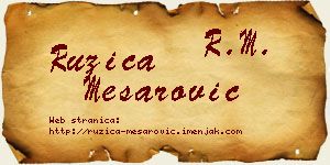 Ružica Mesarović vizit kartica
